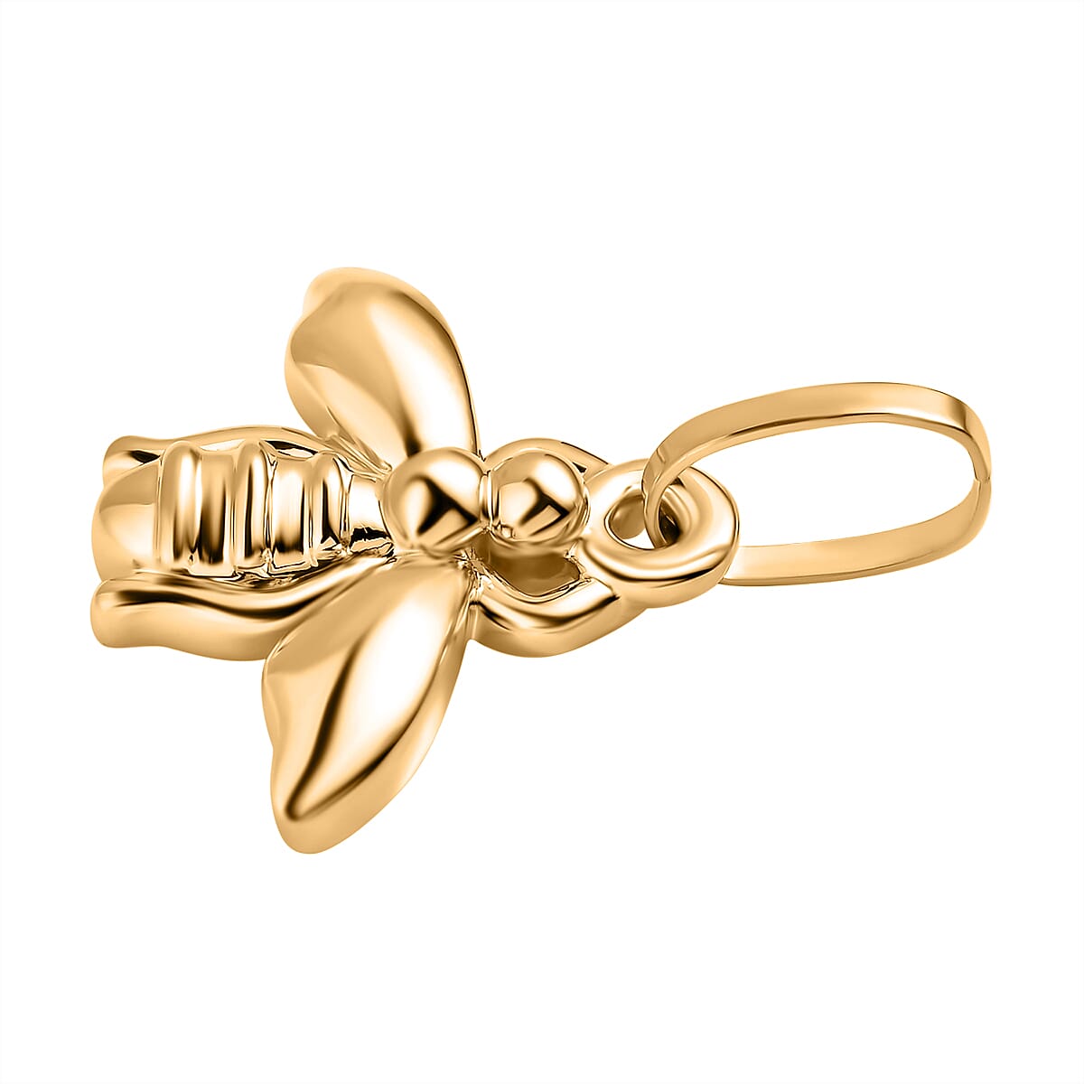 18K Yellow Gold Bee Pendant