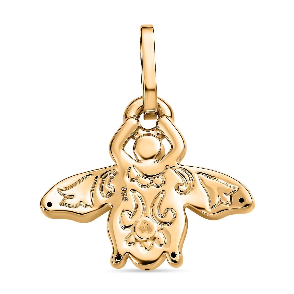 18K Yellow Gold Bee Pendant