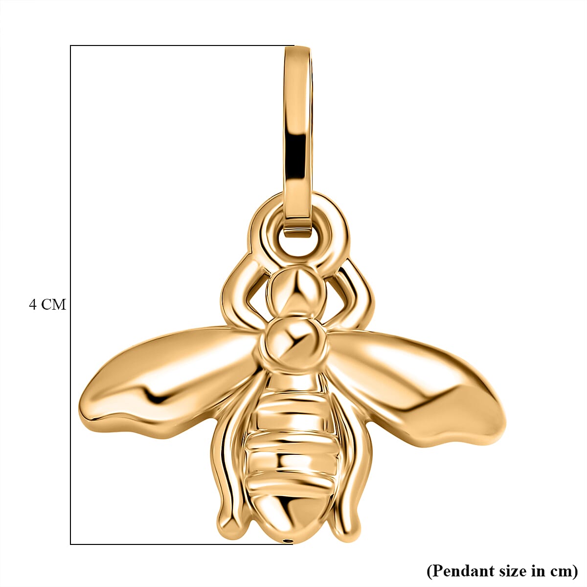 18K Yellow Gold Bee Pendant