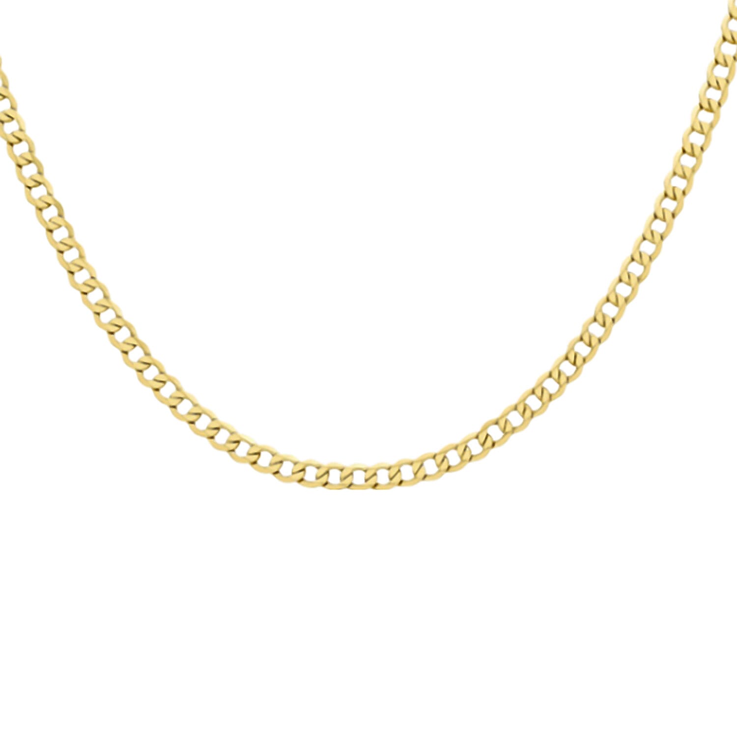 9K Yellow Gold Curb Necklace (Size - 20), Gold Wt. 7.35 Gms