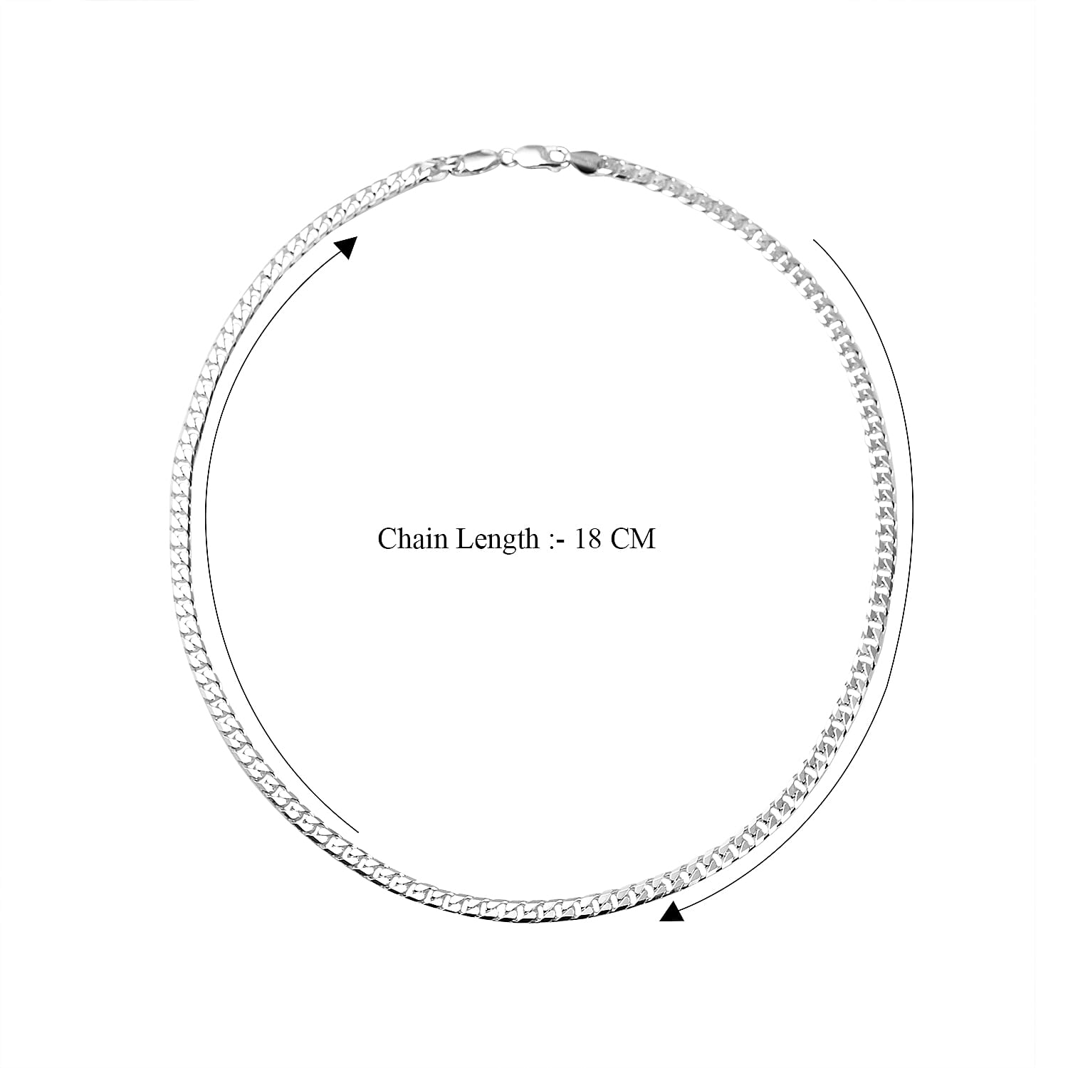 Hatton Garden Closeout Deal - Sterling Silver Curb Necklace (Size - 20) with Lobster Clasp