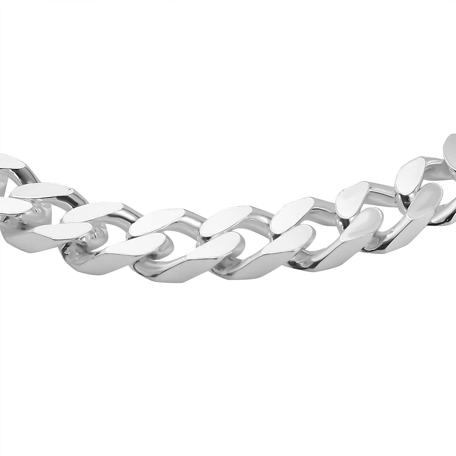 Italian Close Out - Sterling Silver Curb Bracelet (Size - 8),  Silver Wt. 30.0 Gms