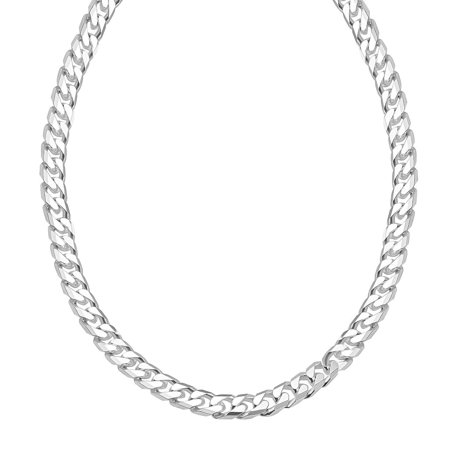 Italian Close Out - Sterling Silver Curb Necklace (Size - 22),  Silver Wt. 27.5 Gms