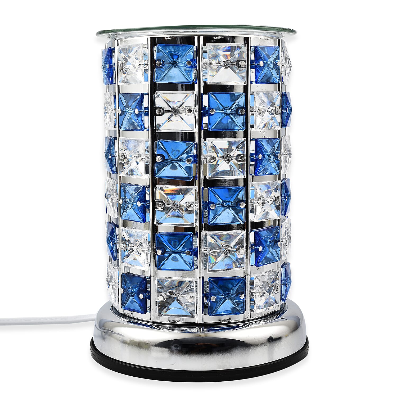Desire Aroma Lamp Diffuser (Size 19x12x12 cm) - Blue & Clear