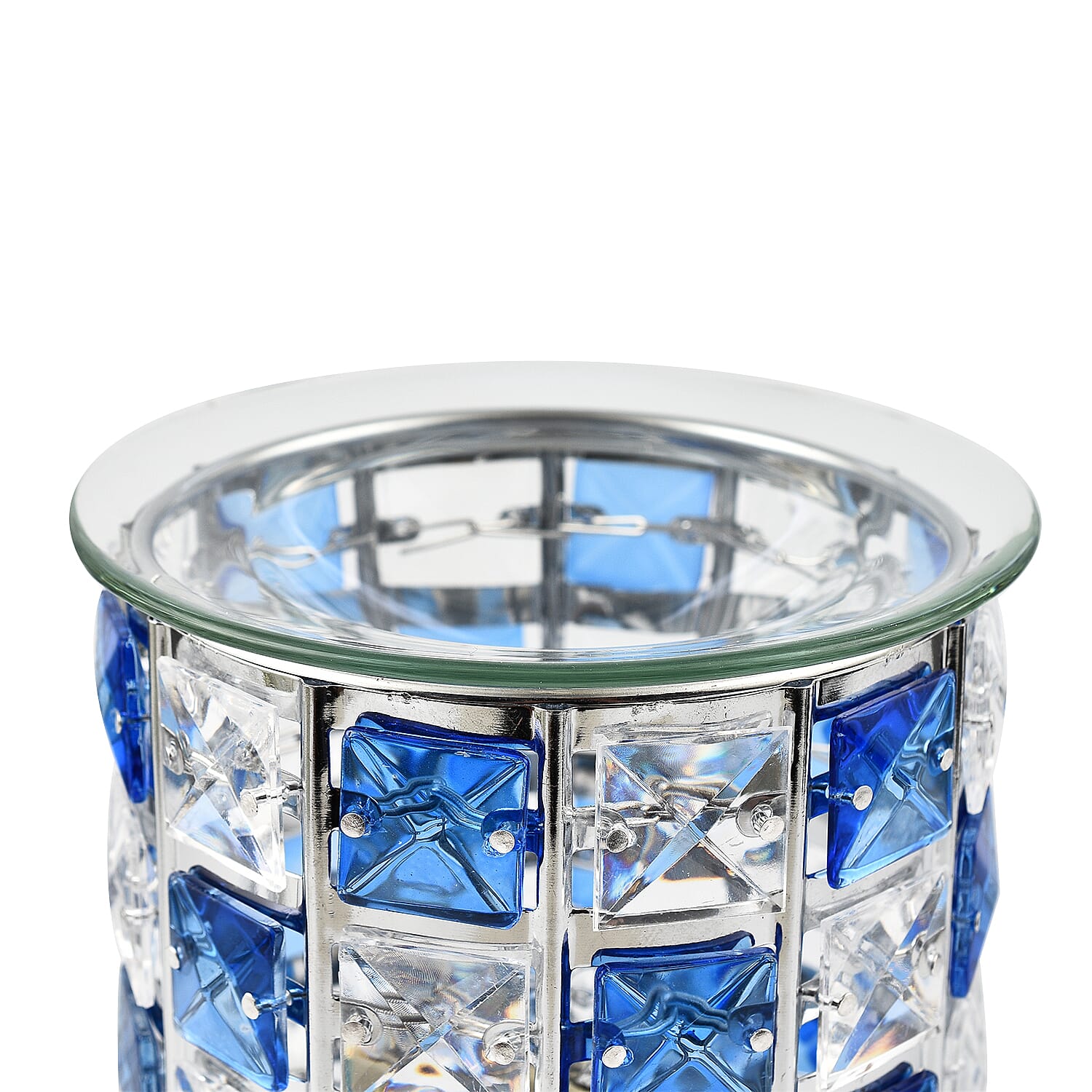 Desire Aroma Lamp Diffuser (Size 19x12x12 cm) - Blue & Clear