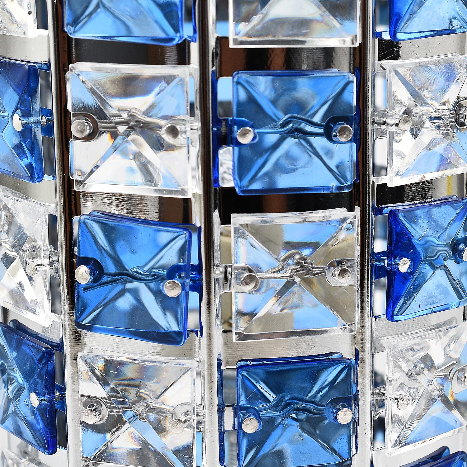 Desire Aroma Lamp Diffuser (Size 19x12x12 cm) - Blue & Clear