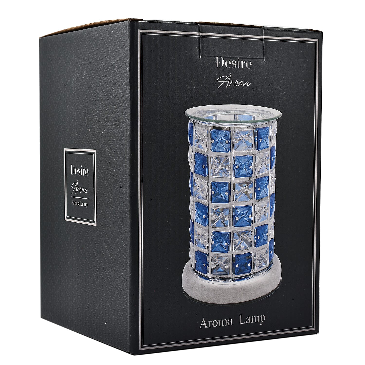 Desire Aroma Lamp Diffuser (Size 19x12x12 cm) - Blue & Clear