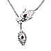 Royal Bali Collection - Amethyst Dragon Necklace (Size 24) in Sterling Silver, Silver Wt 30.60 GM
