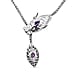Royal Bali Collection - Amethyst Dragon Necklace (Size 24) in Sterling Silver, Silver Wt 30.60 GM