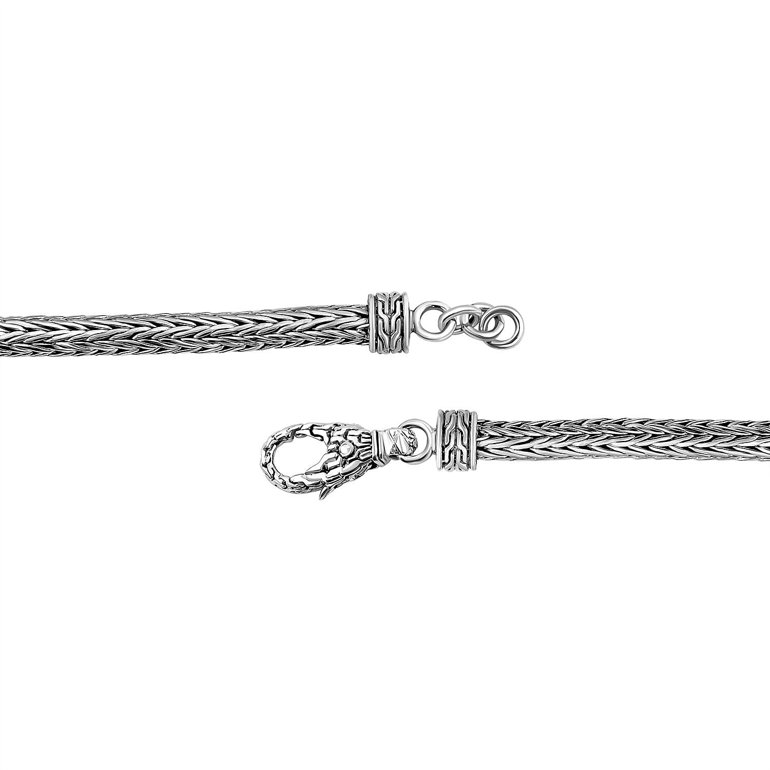 Royal Bali Collection- Sterling Silver Heart Bracelet (Size - 7)