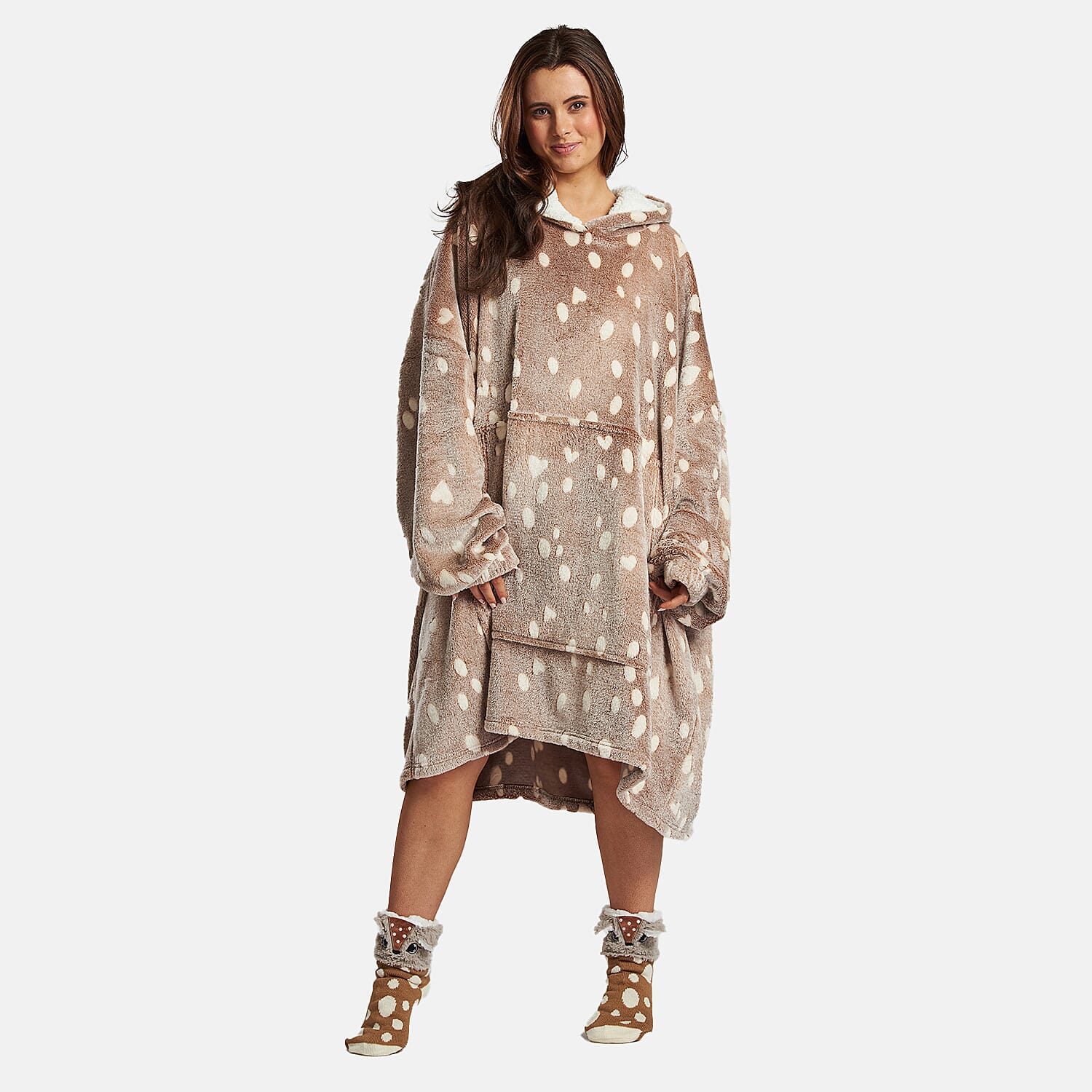 Reindeer Luxury Fleece Snuggle Hoodie