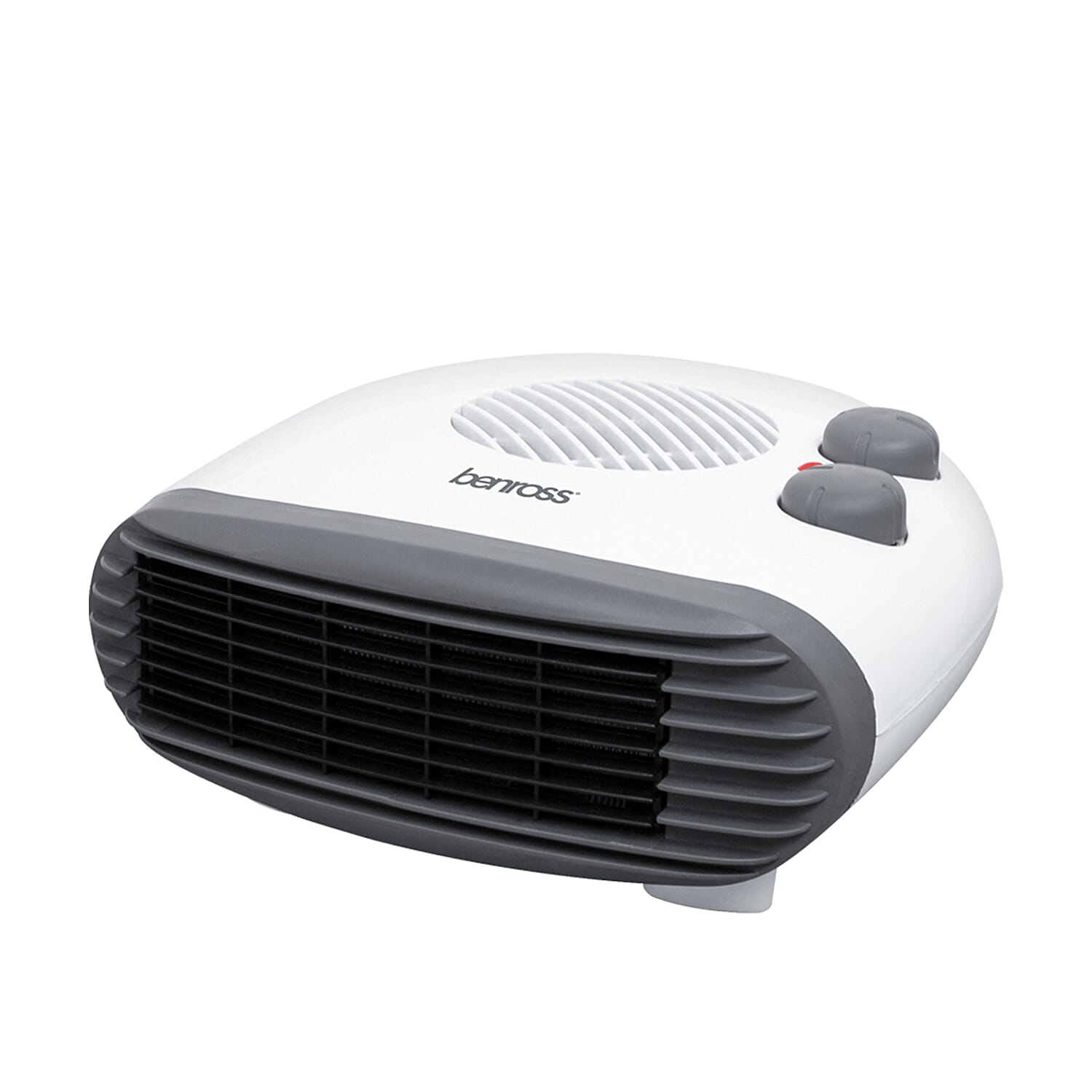 Benross Low Noise Heater Featuring Both Heating & Cooling Options with 3 Temprature Settings (Heat Output 2KW) - White & Grey