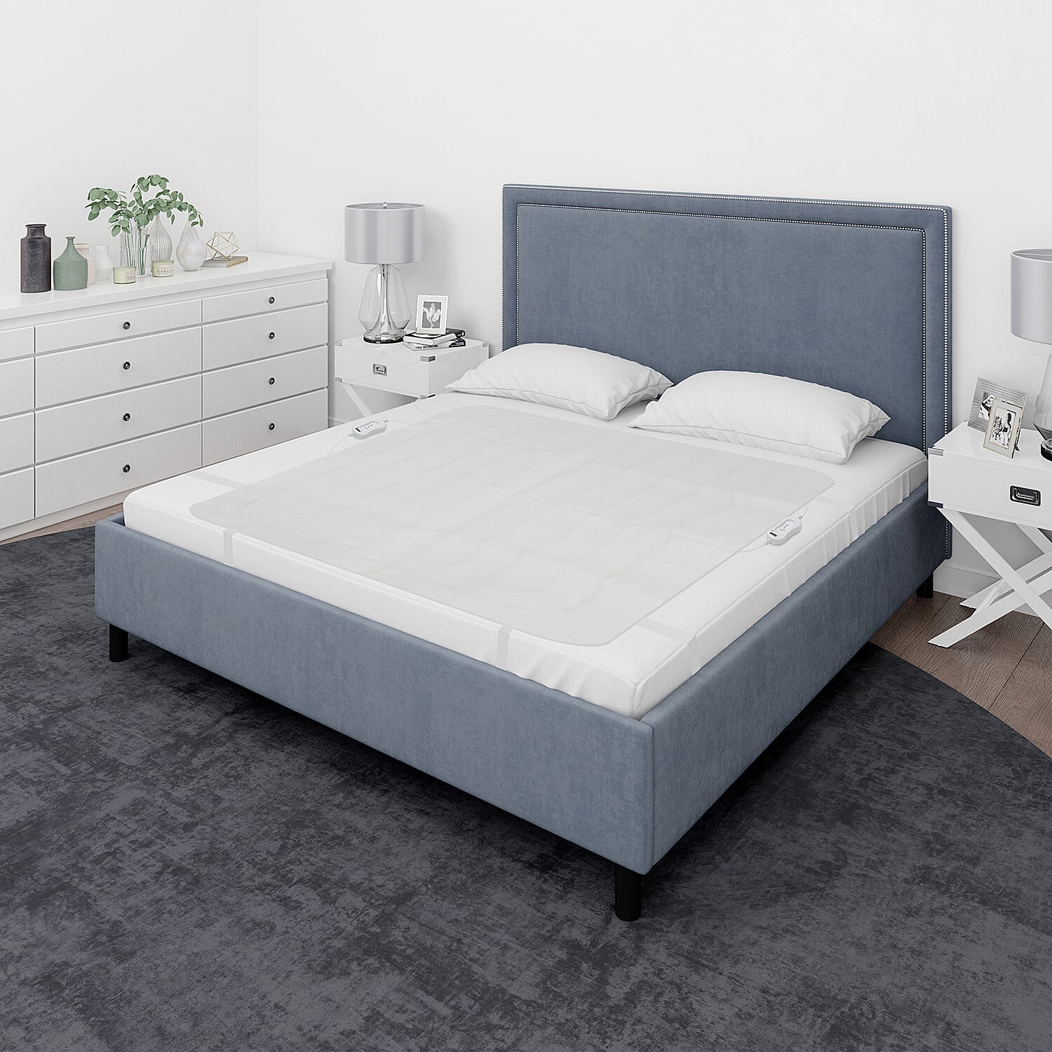 Bauer Electric Under Blanket (Size UK Double) with Overheat Protection & 3 Heat Settings (Voltage 220-240 V) - White Bauer Electric Under Blanket (Size UK Double) with Overheat Protection & 3 Heat Settings (Voltage 220-240 V) - White