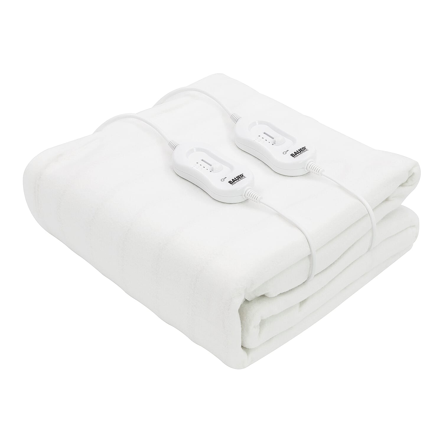 Bauer Electric Under Blanket (Size UK Superking) with Overheat Protection & 3 Heat Settings (Voltage 220-240 V) - Off White