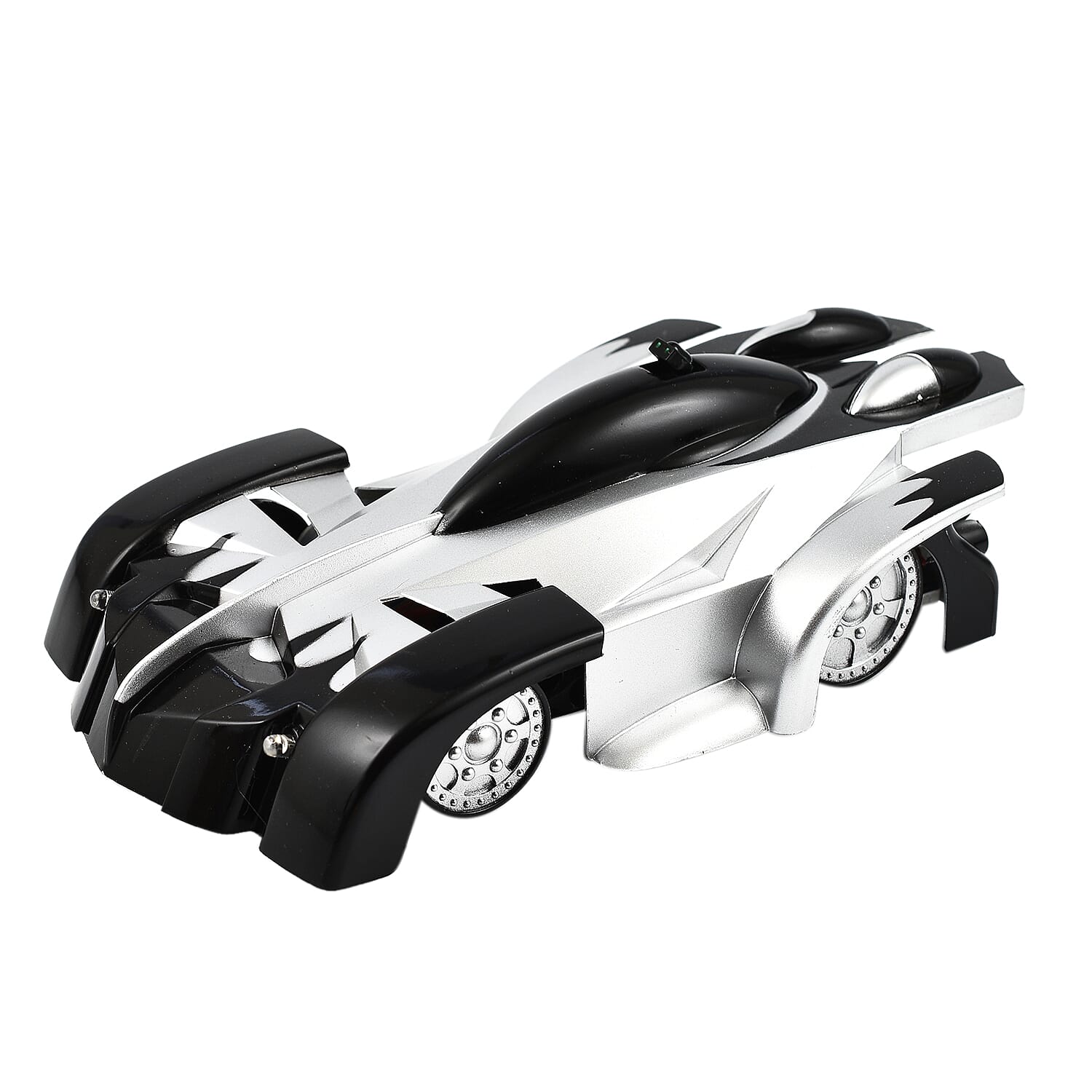 CHENBAI Remote Control Rechargeable Wall Climbing Toy Car with 360 Degree Rotation & LED Lights - Black & White