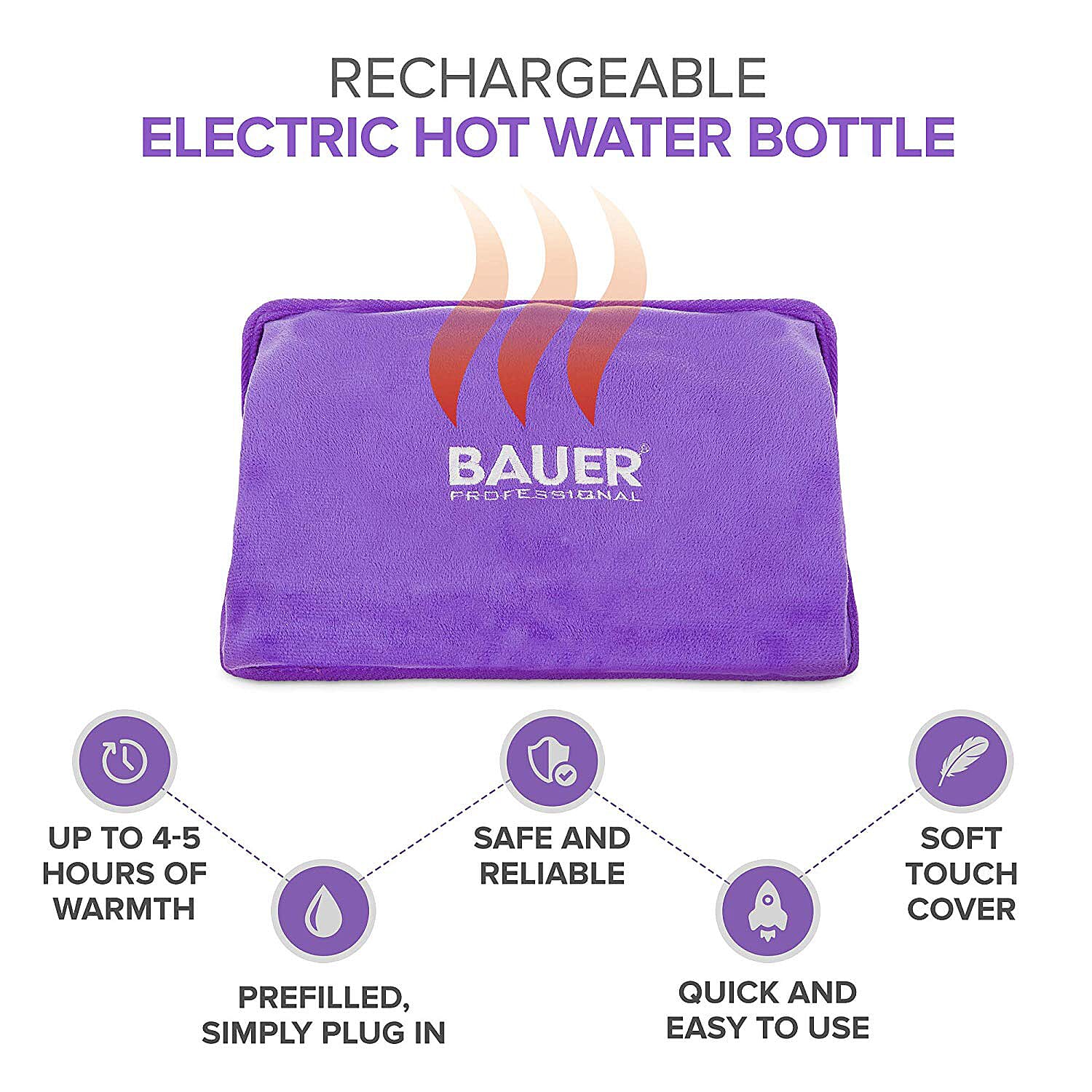 Home Essential -Bauer Rechargeable Electric Hand Warmers - Lilac