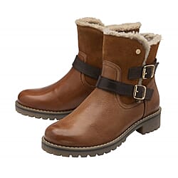 LOTUS Vermont Womens Leather Ankle Boots (Size 3) - Tan