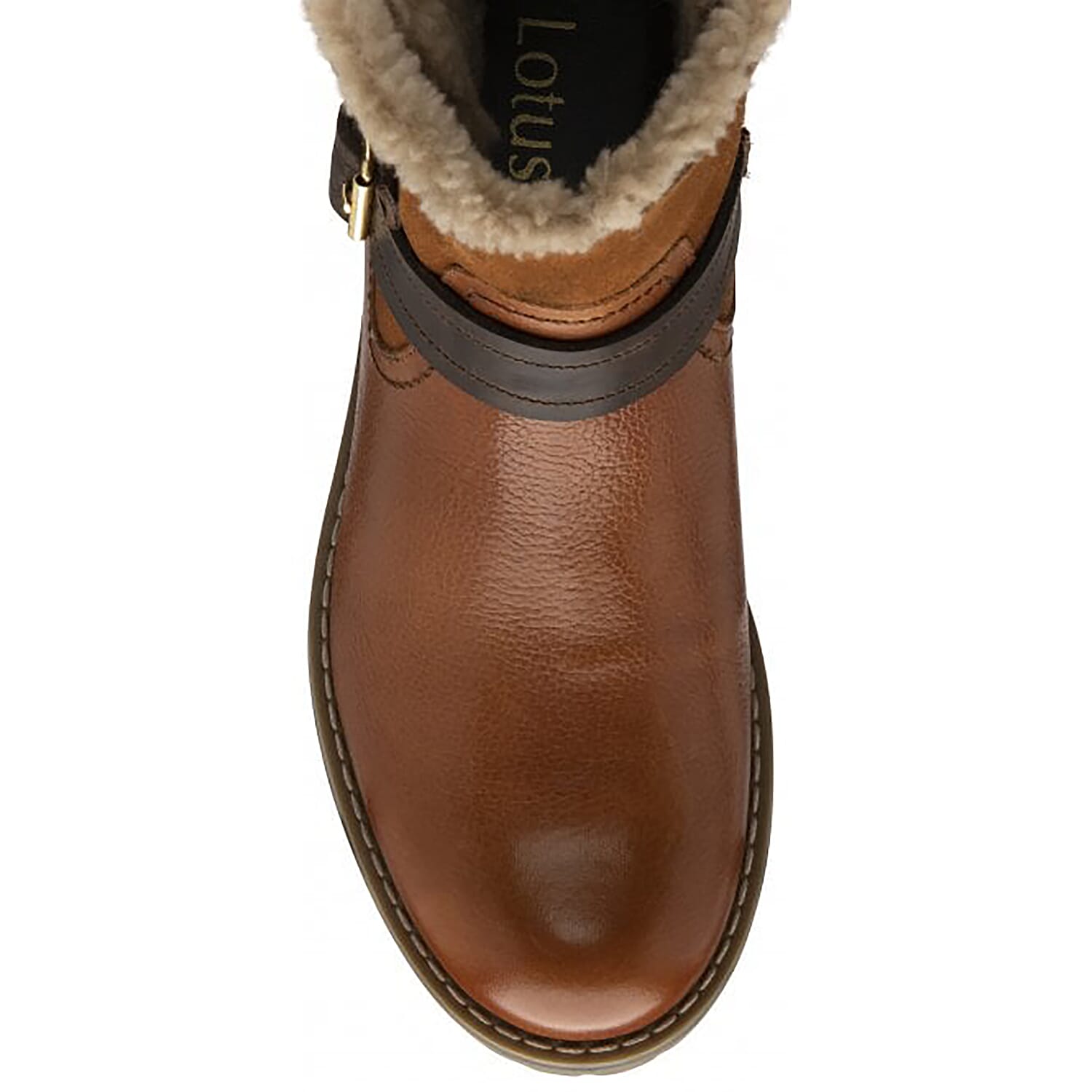 LOTUS Vermont Womens Leather Ankle Boots (Size 3) - Tan