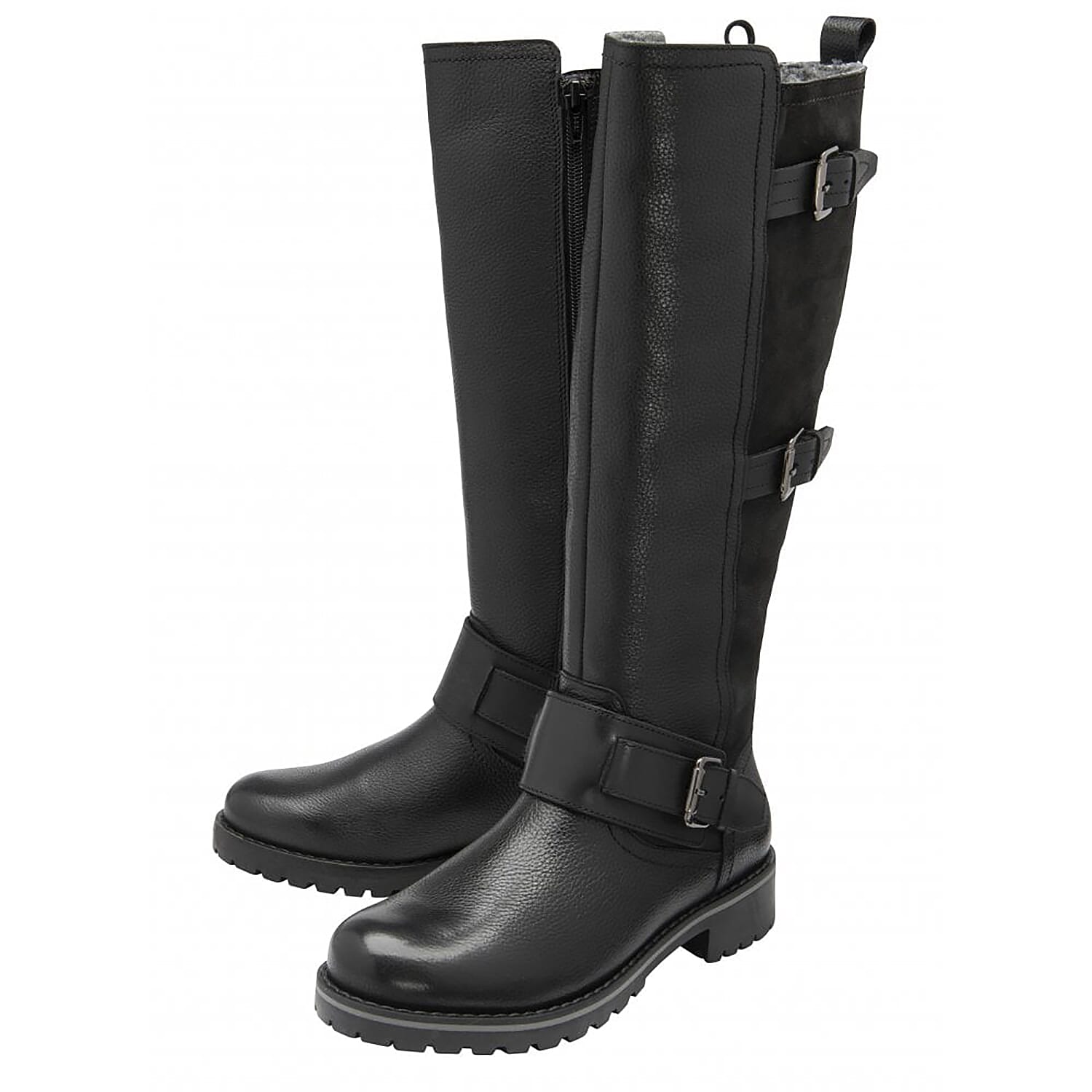 LOTUS Indiana Womens Knee High Leather Boots (Size 3) - Black