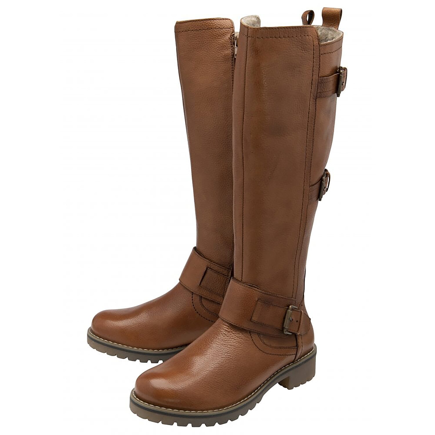 LOTUS Indiana Womens Knee High Leather Boots (Size 3) - Black