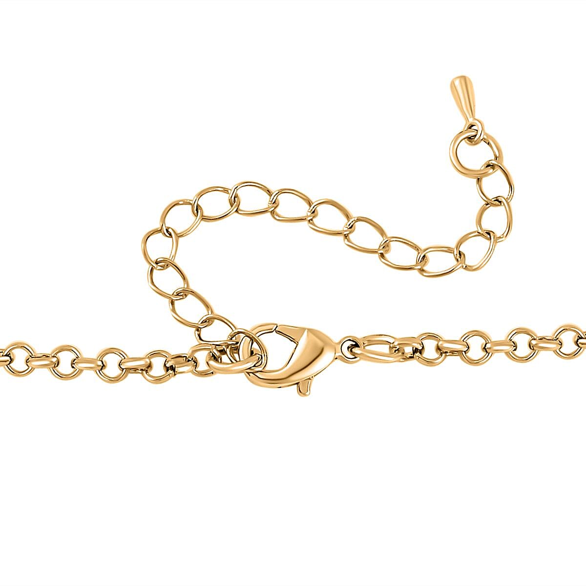 Multi Colour & White Austrian Crystal Enamelled Easter Egg Necklace (Size - 28) in Yellow Gold Tone