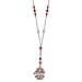 Red Crystal, White Crystal Easter Egg Necklace