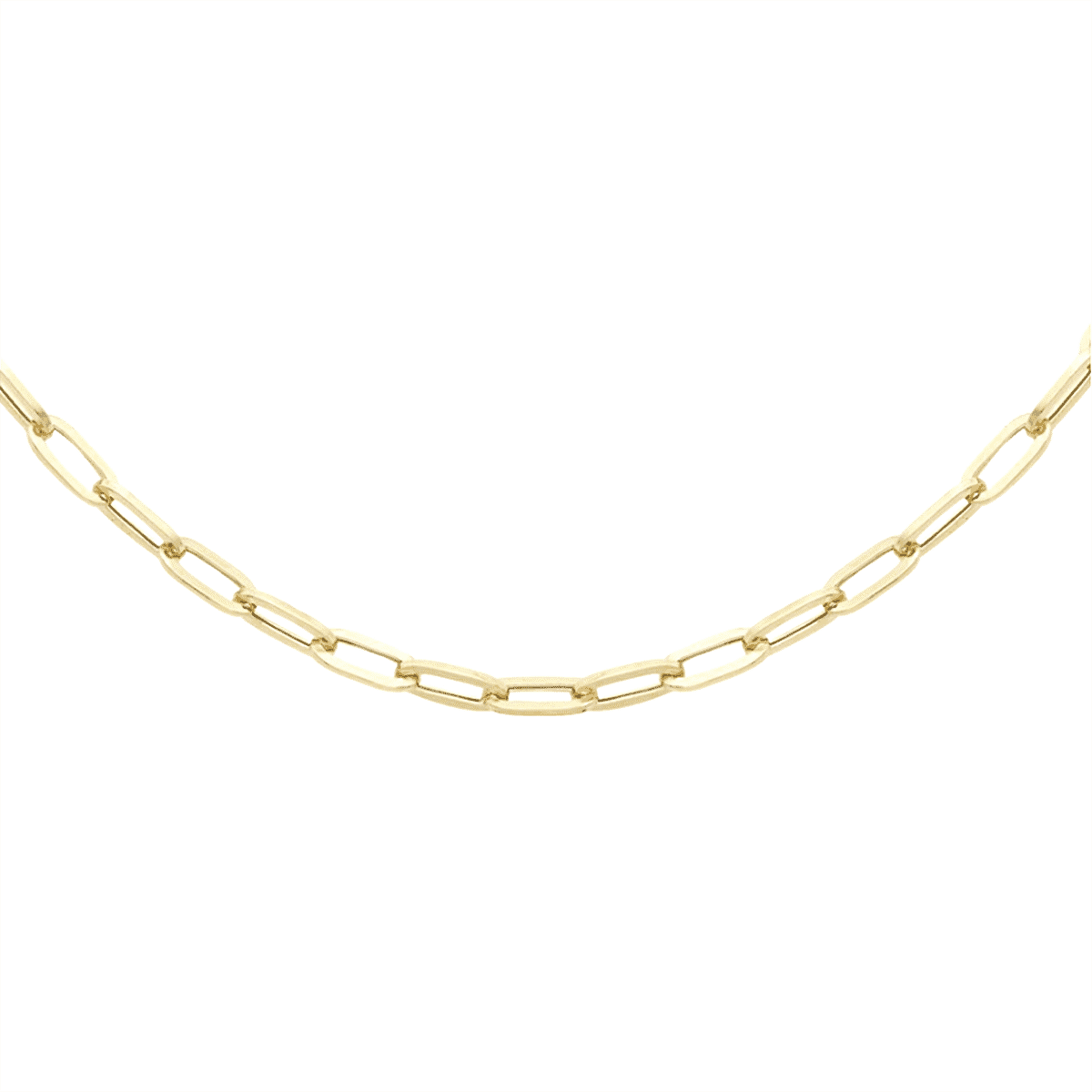 Hatton Garden Closeout - 9K Yellow Gold Paperclip Chain (Size - 20), Gold Wt. 5.2 Gms
