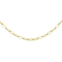 9K Yellow Gold Paperclip Necklace (Size - 20), Gold Wt. 5.30 Gms