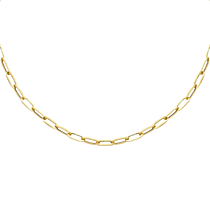 9K Yellow Gold Paperclip Necklace (Size - 20), Gold Wt. 5.30 Gms