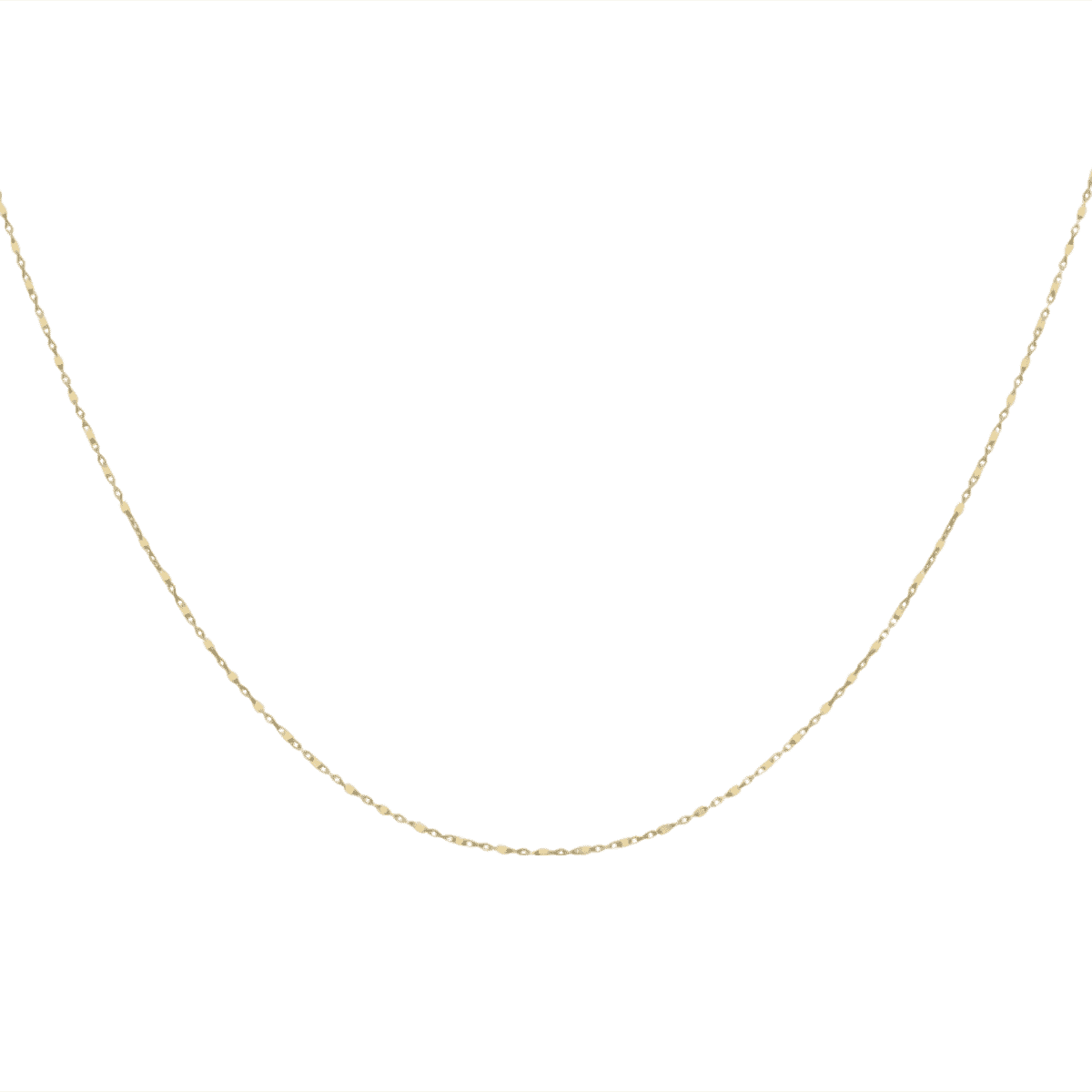 Gold Mega Offer - 9K Yellow Gold Cube Station Necklace (Size - 20). Gold Wt 1.90 Gms