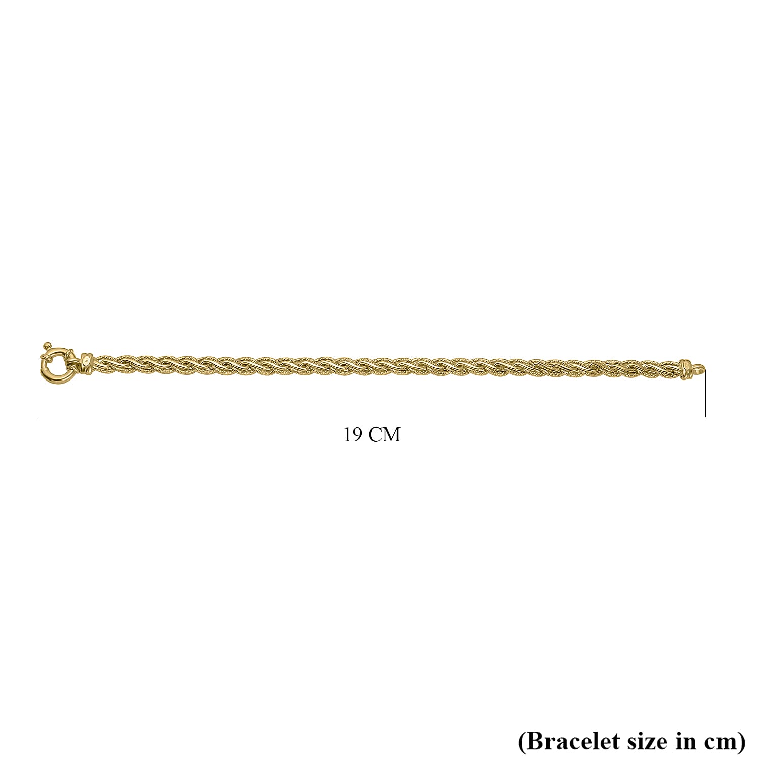Hatton Garden Closeout - 9K Yellow Gold Textured Link Bracelet (Size - 7.5). Gold Wt 7.21 Gms