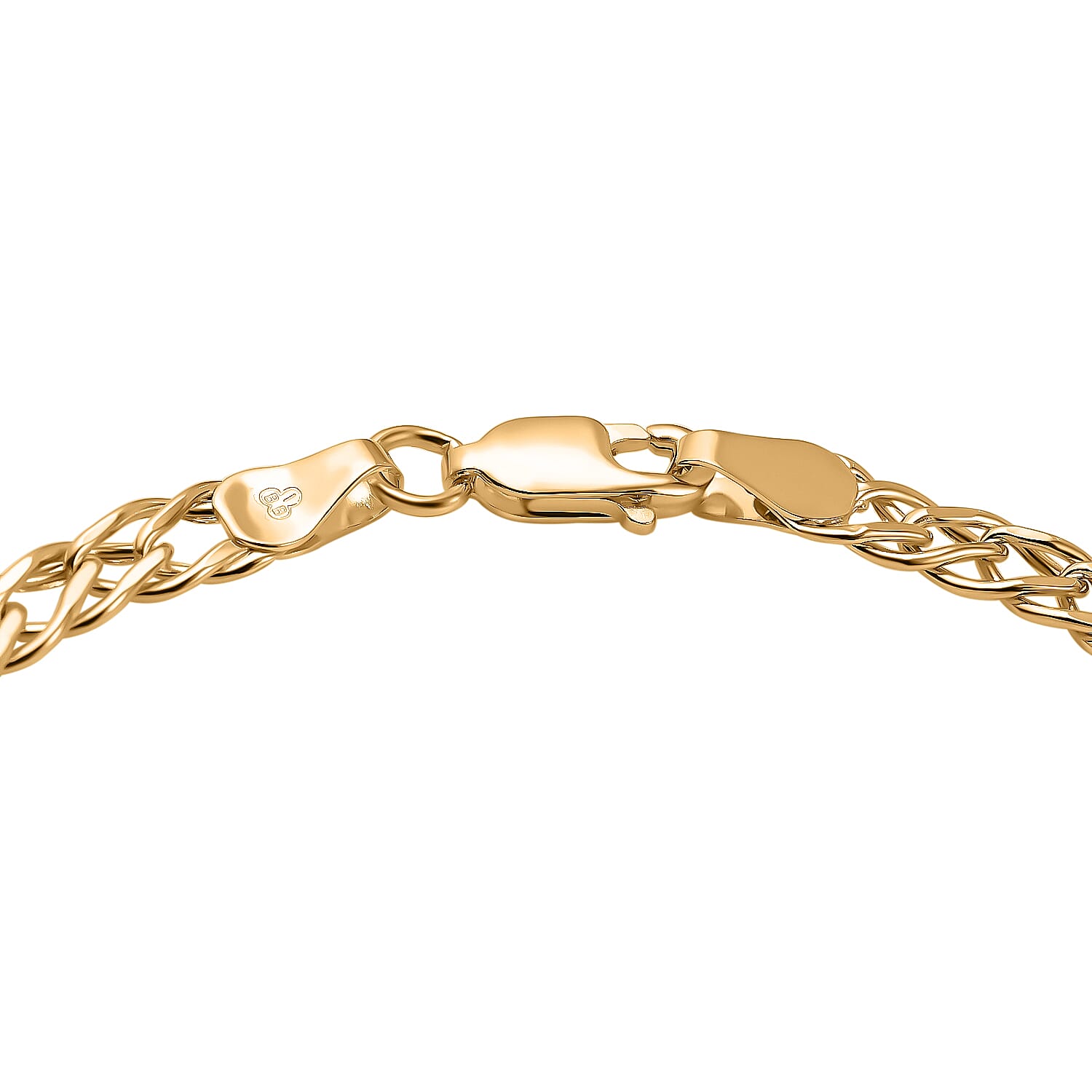 Mega Gold Designer Closeout - 9K Yellow Gold Double Curb Link Bracelet (Size - 7.5)