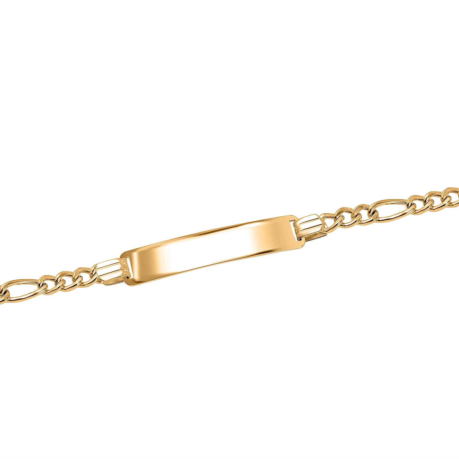 9K Yellow Gold Figaro Bracelet (Size - 7)