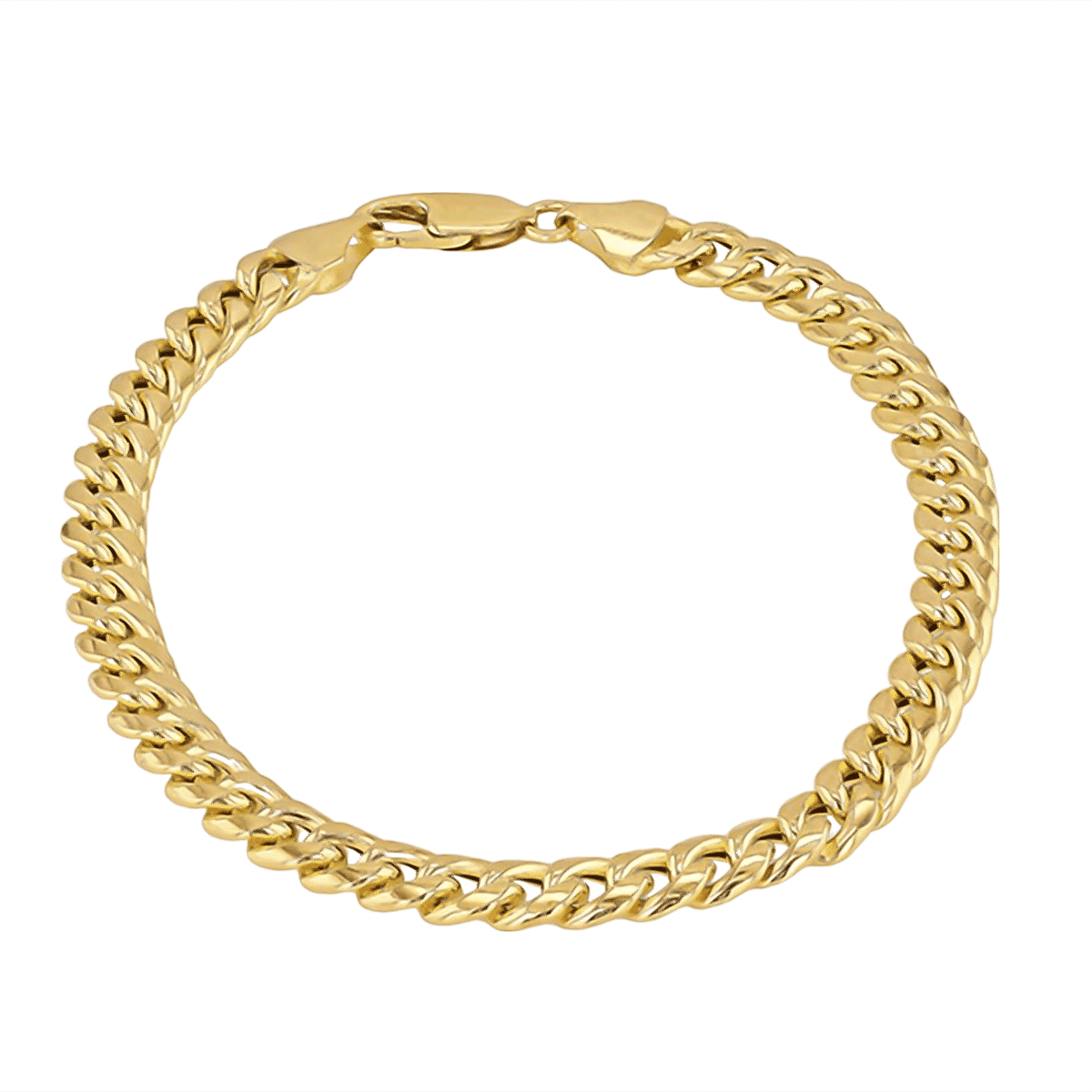 Hatton Garden Exclusive Doorbuster Deal - 9K Yellow Gold SOLID Cuban Link Bracelet (Size - 8), Gold Wt. 7.20 Gms