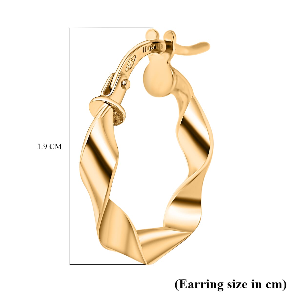 Hatton Garden Close Out Deal - Designer Inspired 9K Yellow Gold Twisted Creole Earrings