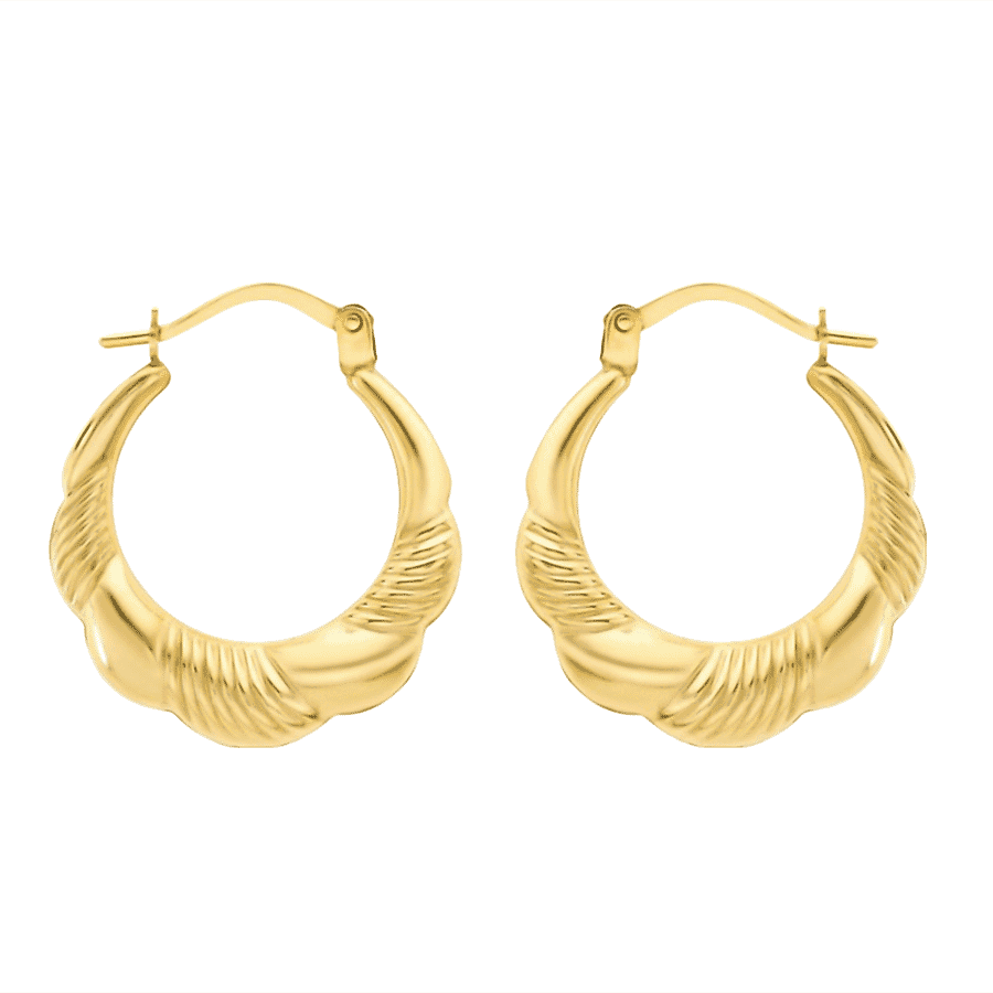 Vicenza Closeout - 9K Yellow Gold Creole Earrings