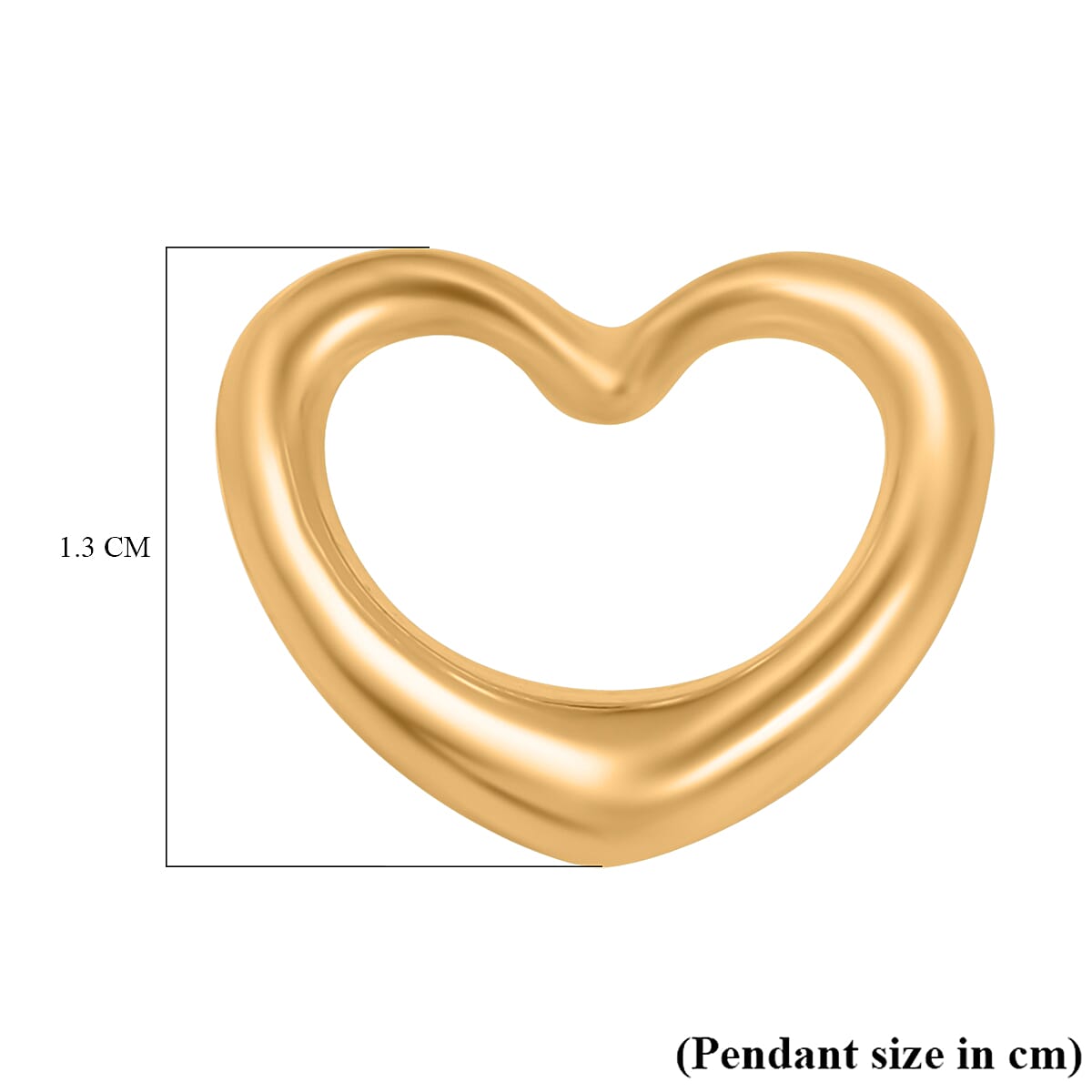 9K Yellow Gold Floating Heart Pendant