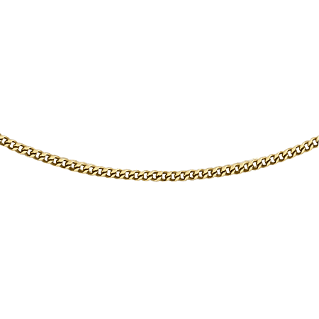 18K Yellow Gold Diamond Cut Curb Chain (Size - 18). Gold Wt 2.00 Gms