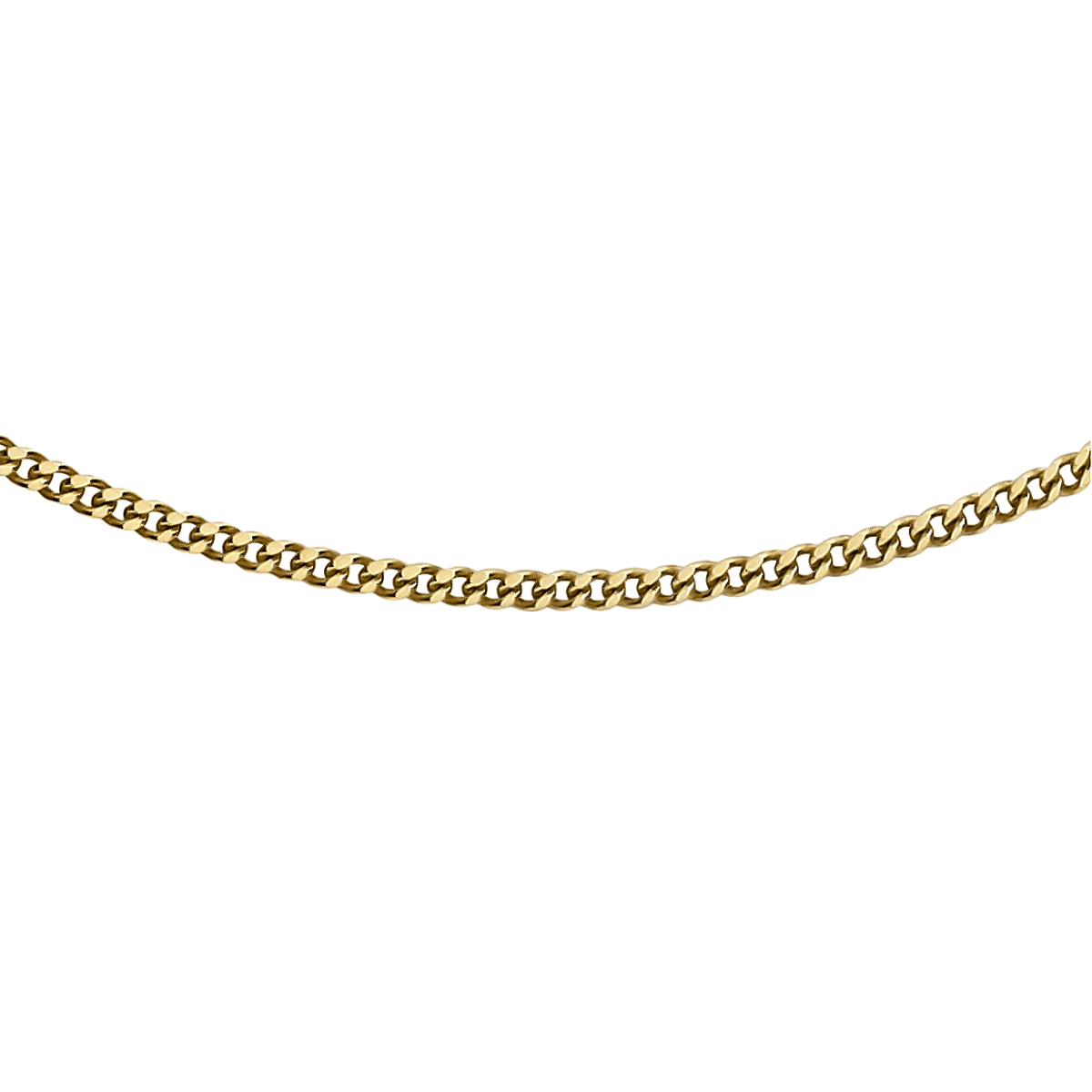 One Time Deal - 9K Yellow Gold Diamond Cut Curb Chain (Size - 18)
