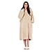 Oversized Sherpa Fleece Teddy Hoodie-Blanket - Beige