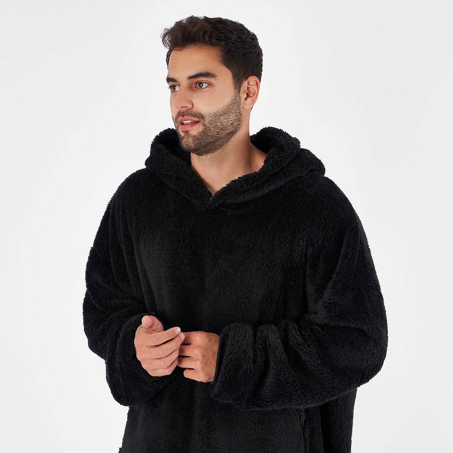 Oversized sherpa deals hoodie