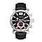Morphic M89 Series Chronograph Quartz Movement With Date 5 ATM Water Resistance Watch in Black Genuine Leather Strap