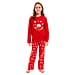 Childrens Dachshund Micro Fleece Pyjamas with Applique Top & Printed Trouser (Size 3-4) - Blue