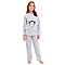 Childrens Dachshund Micro Fleece Pyjamas with Applique Top & Printed Trouser (Size 3-4) - Blue