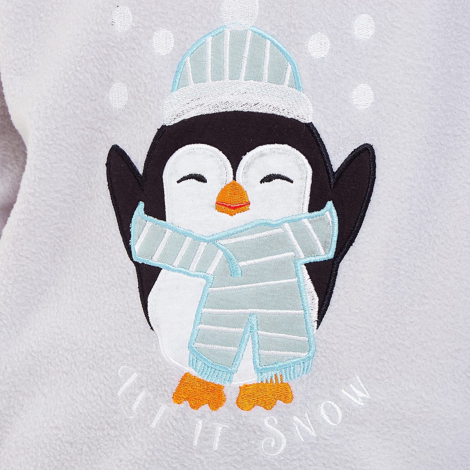 Childrens Dachshund Micro Fleece Pyjamas with Applique Top & Printed Trouser (Size 3-4) - Blue