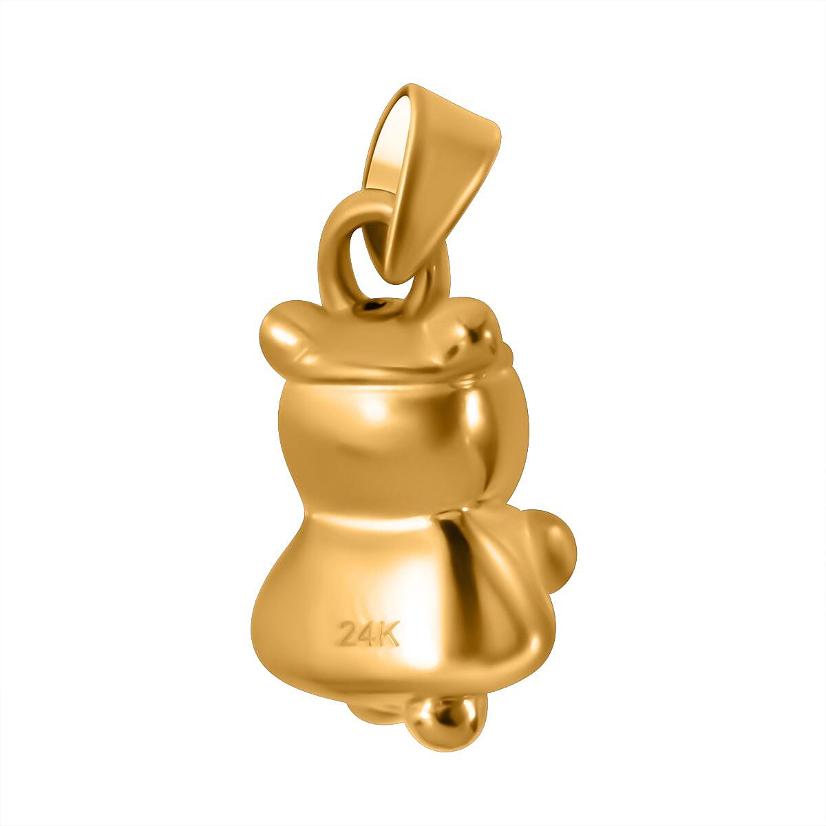 24K Yellow Gold Dog Pendant