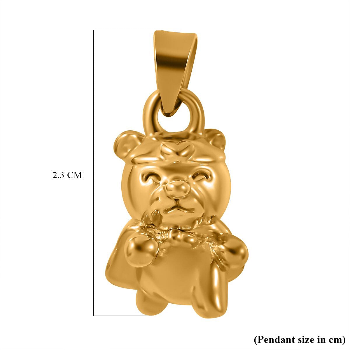 24K Yellow Gold Dog Pendant