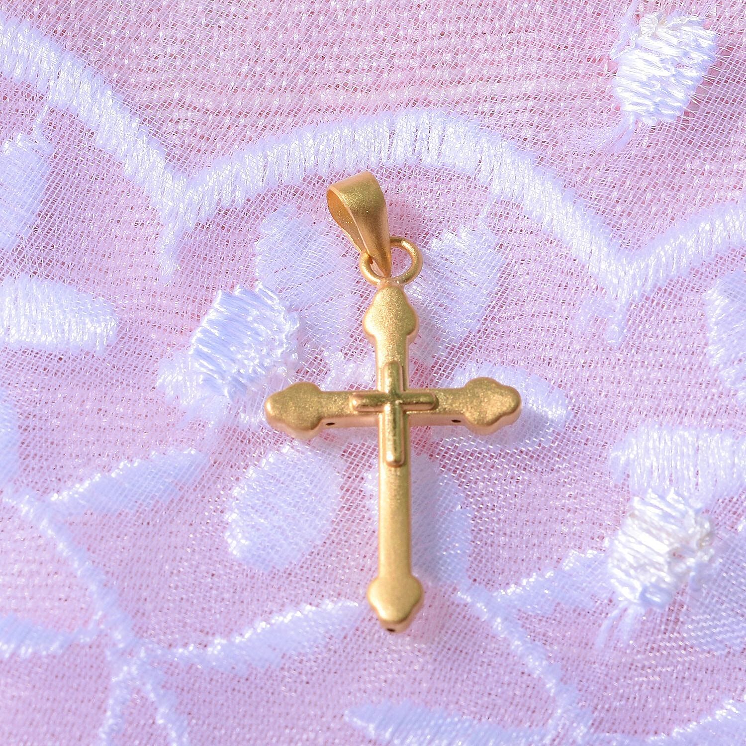 Treasure Deal- 24K Yellow Gold Cross Pendant