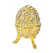 Hand-Painted Crystal Enamelled Easter Egg Trinket Box (Size 6x4 cm) - Gold