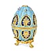 Hand-Painted Crystal Enamelled Easter Egg Trinket Box (Size 6x4 cm) - Gold